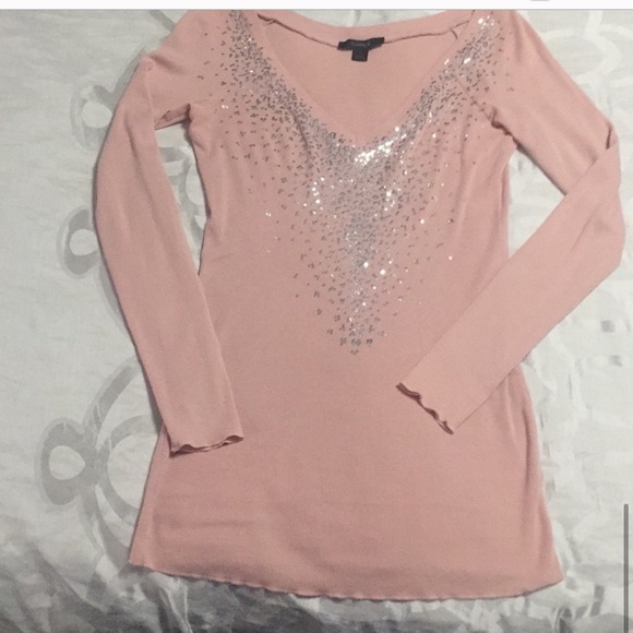 Pink Sequin Long Sleeve Top - Picture 3 of 4